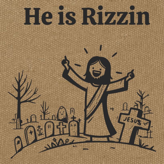He Is Rizzin Cotton Canvas Backpack