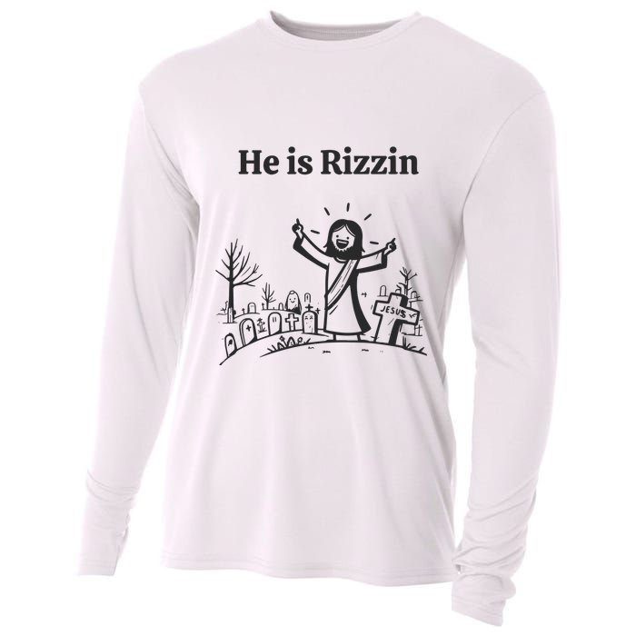 He Is Rizzin Cooling Performance Long Sleeve Crew