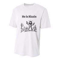 He Is Rizzin Youth Performance Sprint T-Shirt