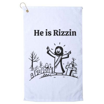 He Is Rizzin Golf Towel
