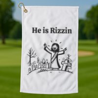 He Is Rizzin Golf Towel