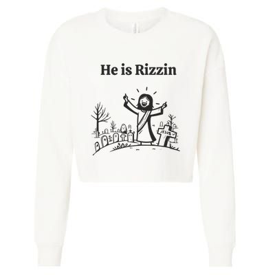 He Is Rizzin Cropped Pullover Crew