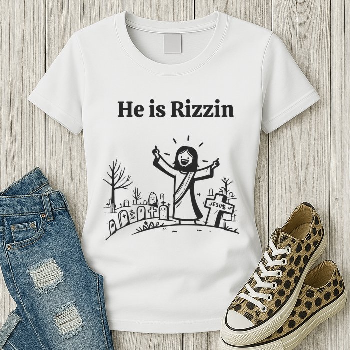 He Is Rizzin Womens T-Shirt