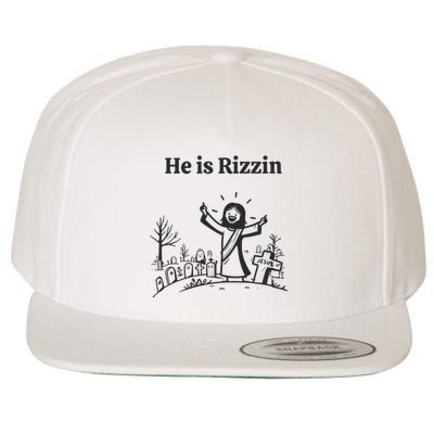 He Is Rizzin Wool Snapback Cap
