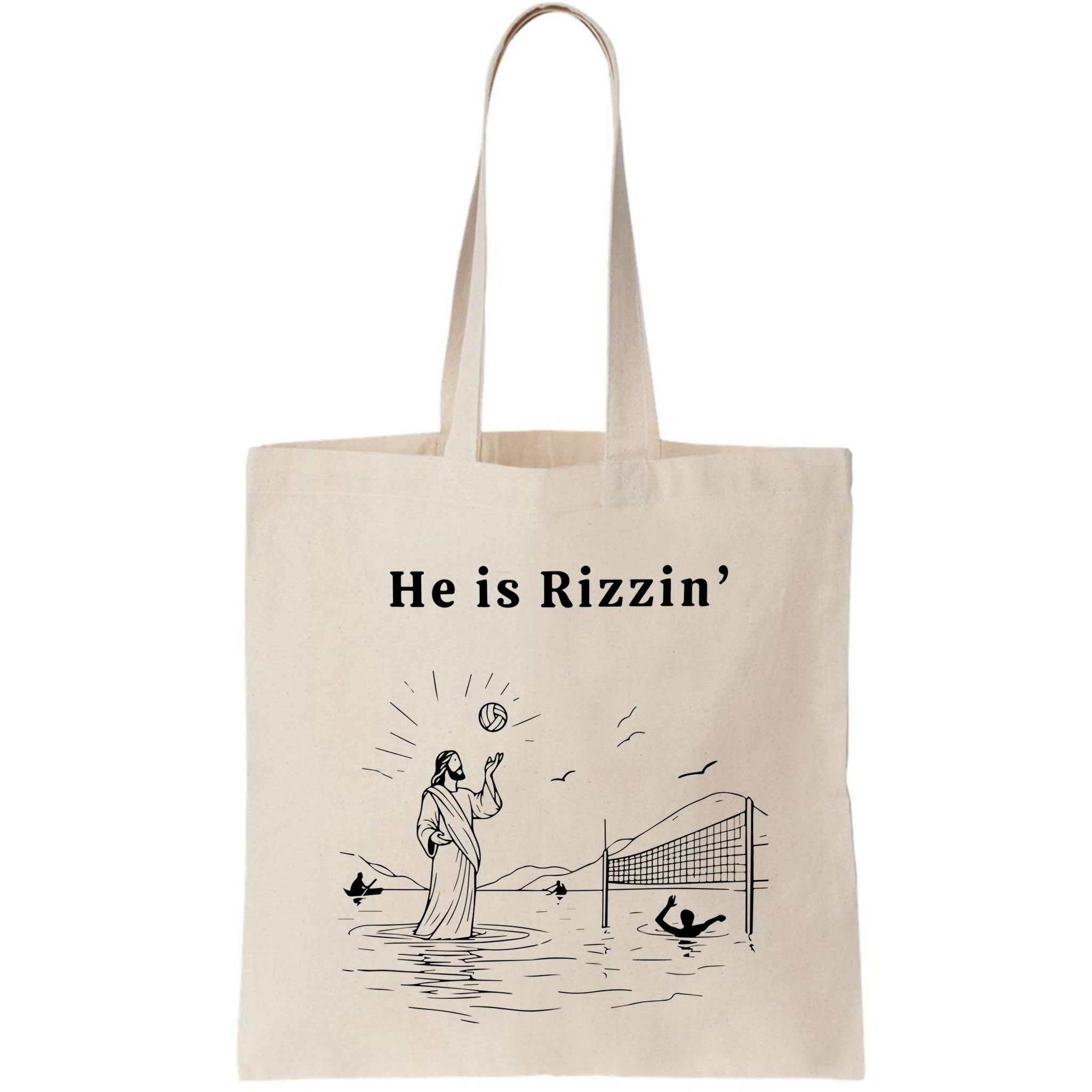 He Is Rizzin Jesus Playing Volleyball Bag