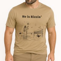 He Is Rizzin Jesus Playing Volleyball Cooling Performance Crew T-Shirt