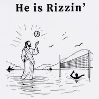 He Is Rizzin Jesus Playing Volleyball Apron