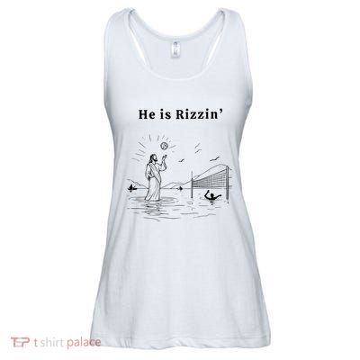 He Is Rizzin Jesus Playing Volleyball Ladies Essential Flowy Tank