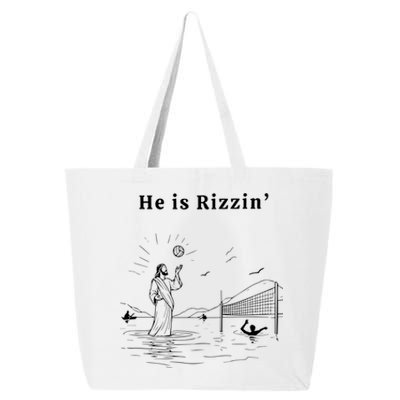 He Is Rizzin Jesus Playing Volleyball 25L Jumbo Tote