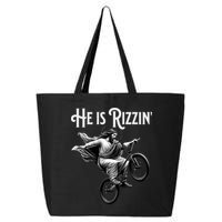 He Is Rizzin Jesus Riding Bmx Bike Funny Bicycle Rizz 25L Jumbo Tote