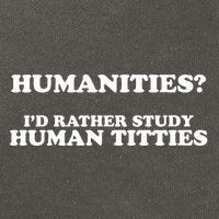 Humanities ID Rather Study Human Titties Cotton Canvas Backpack