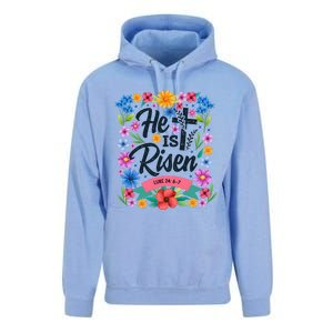 He Is Risen Spring Floral Easter Day Unisex Surf Hoodie