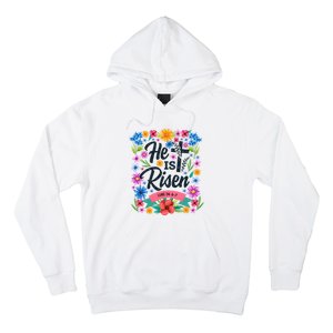 He Is Risen Spring Floral Easter Day Hoodie