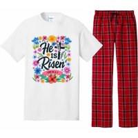 He Is Risen Spring Floral Easter Day Pajama Set