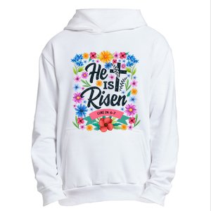 He Is Risen Spring Floral Easter Day Urban Pullover Hoodie