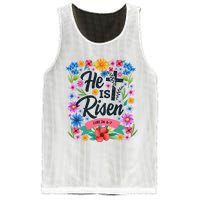 He Is Risen Spring Floral Easter Day Mesh Reversible Basketball Jersey Tank