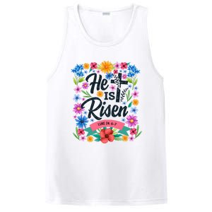 He Is Risen Spring Floral Easter Day PosiCharge Competitor Tank