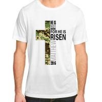 He Is Risen Christian Easter Verse Green Camo Cross Adult ChromaSoft Performance T-Shirt