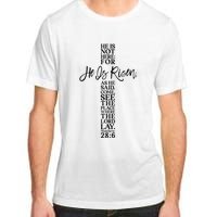 He Is Risen Jesus Cross Scripture Matthew Adult ChromaSoft Performance T-Shirt