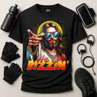 He Is Rizzin' Funny Jesus Christian Happy Easter Eggs  Performance Shirt
