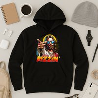 He Is Rizzin' Funny Jesus Christian Happy Easter Eggs  Hoodie