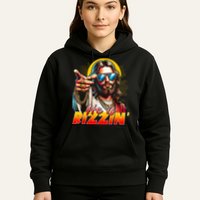 He Is Rizzin' Funny Jesus Christian Happy Easter Eggs  Hoodie