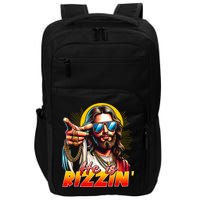 He Is Rizzin' Funny Jesus Christian Happy Easter Eggs  Impact Tech Backpack