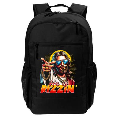 He Is Rizzin' Funny Jesus Christian Happy Easter Eggs  Backpack