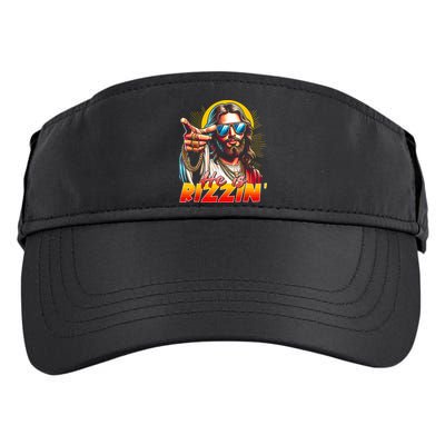 He Is Rizzin' Funny Jesus Christian Happy Easter Eggs  Adult Drive Performance Visor