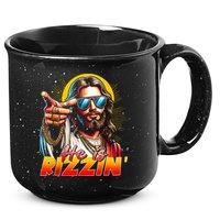 He Is Rizzin' Funny Jesus Christian Happy Easter Eggs  15oz Campfire Ceramic Mug