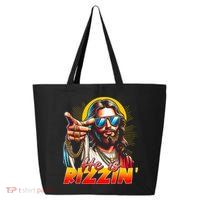 He Is Rizzin' Funny Jesus Christian Happy Easter Eggs  25L Jumbo Tote