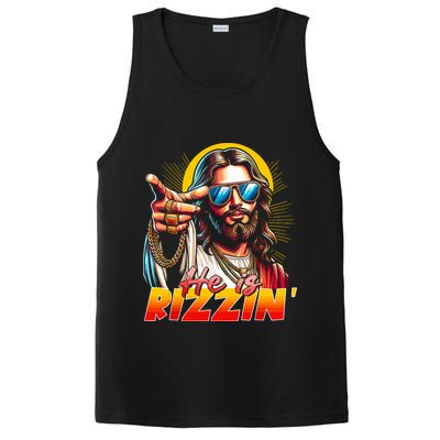 He Is Rizzin' Funny Jesus Christian Happy Easter Eggs  PosiCharge Competitor Tank
