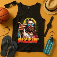 He Is Rizzin' Funny Jesus Christian Happy Easter Eggs  Tank Top