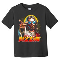 He Is Rizzin' Funny Jesus Christian Happy Easter Eggs  Toddler T-Shirt