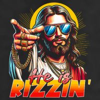 He Is Rizzin' Funny Jesus Christian Happy Easter Eggs  Microfiber Hand Towel