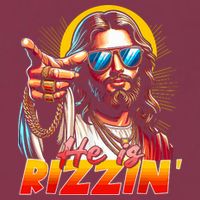 He Is Rizzin' Funny Jesus Christian Happy Easter Eggs  16oz Travel Tumbler