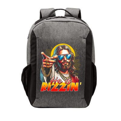 He Is Rizzin' Funny Jesus Christian Happy Easter Eggs  Vector Backpack