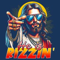 He Is Rizzin' Funny Jesus Christian Happy Easter Eggs  Infant Baby Jersey Bodysuit
