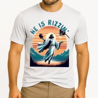 He Is Rizzin Basketball Jesus Retro Easter Christian Cooling Performance Crew T-Shirt