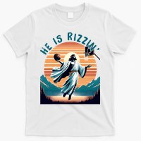 He Is Rizzin Basketball Jesus Retro Easter Christian T-Shirt