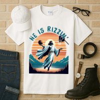 He Is Rizzin Basketball Jesus Retro Easter Christian Tall T-Shirt