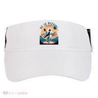He Is Rizzin Basketball Jesus Retro Easter Christian Adult Drive Performance Visor