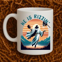 He Is Rizzin Basketball Jesus Retro Easter Christian Mug