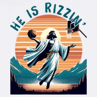 He Is Rizzin Basketball Jesus Retro Easter Christian Youth Performance Sprint T-Shirt
