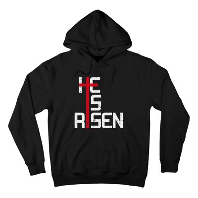 He Is Risen Cross Jesus Easter Christian Religious Trending Design Hoodie