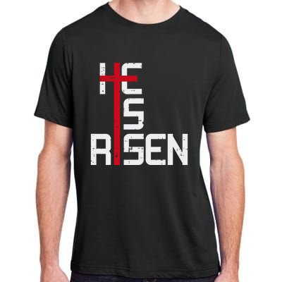 He Is Risen Cross Jesus Easter Christian Religious Trending Design Adult ChromaSoft Performance T-Shirt