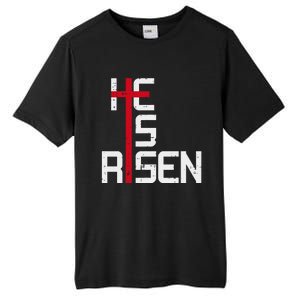 He Is Risen Cross Jesus Easter Christian Religious Trending Design Tall Fusion ChromaSoft Performance T-Shirt