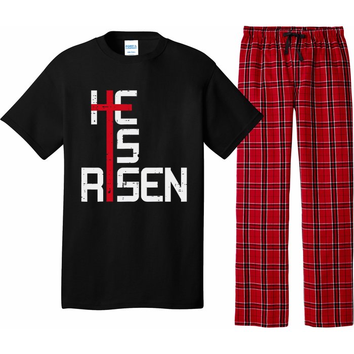 He Is Risen Cross Jesus Easter Christian Religious Trending Design Pajama Set