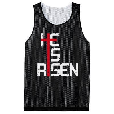 He Is Risen Cross Jesus Easter Christian Religious Trending Design Mesh Reversible Basketball Jersey Tank