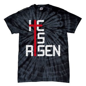 He Is Risen Cross Jesus Easter Christian Religious Trending Design Tie-Dye T-Shirt